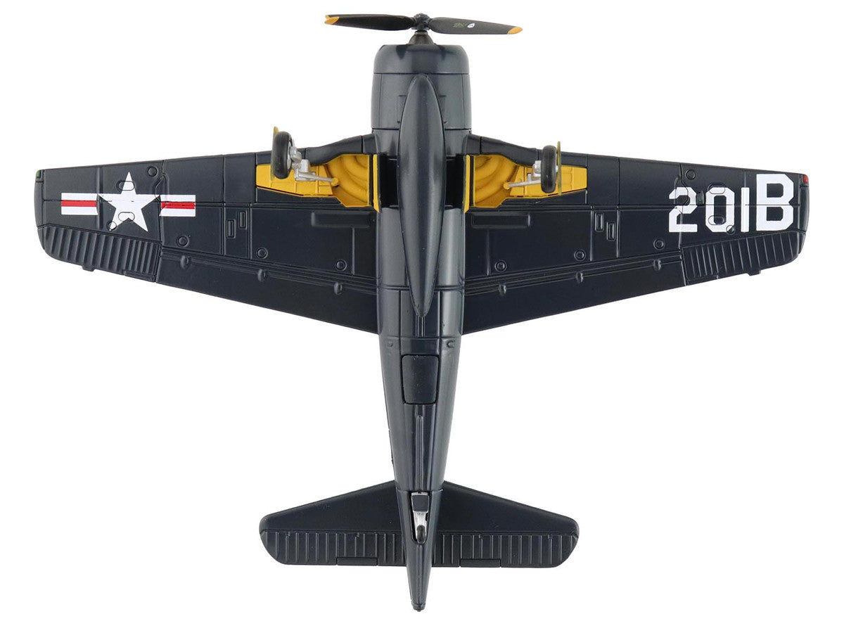 Grumman F8F-2P Bearcats Fighter Aircraft "121714 Duxford (Restored Plane)" (2014) United States Navy "SkyMax Flying Heroes" 1/72 Diecast Model by Hobby Master