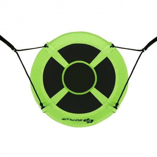 40 Inch Flying Saucer Tree Swing Indoor Outdoor Play Set-Green - Color: Green