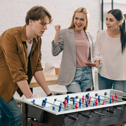 48 Inch Competition Sized Home Recreation Wooden Foosball Table-Brown