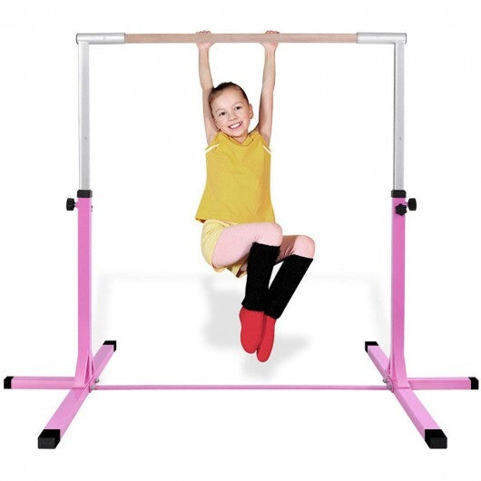 Adjustable Gymnastics Horizontal Bar for Kids-Blue