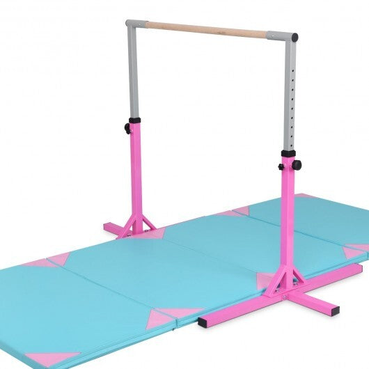 Adjustable Gymnastics Horizontal Bar for Kids-Blue