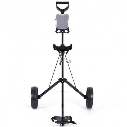 Folding 2 Wheels Push Pull Golf Cart Trolley with Scoreboard