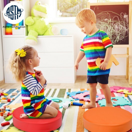 6 Pieces 15 Inch Round Toddler Floor Cushions for Kids-Multicolor