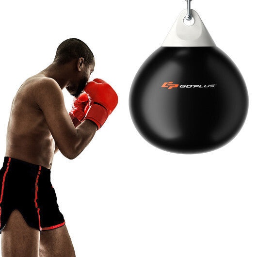 18 Inch 110 Pound Heavy Punching Water Aqua Bag with Adjustable Metal Chain-White