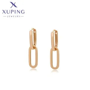 Xuping Jewelry Charm Square Shaped Luxury Exquisite Gold Color Plated Crystal Earring for Women Gift A00606258