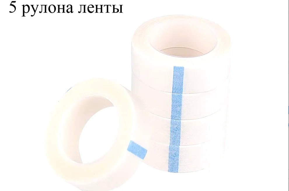 2/3/5 /6Rolls Lint Free Under Eye Pads Breathable Insulating Tape for Eyelash Extension  Non-woven Tape Paper Eyelash Patch
