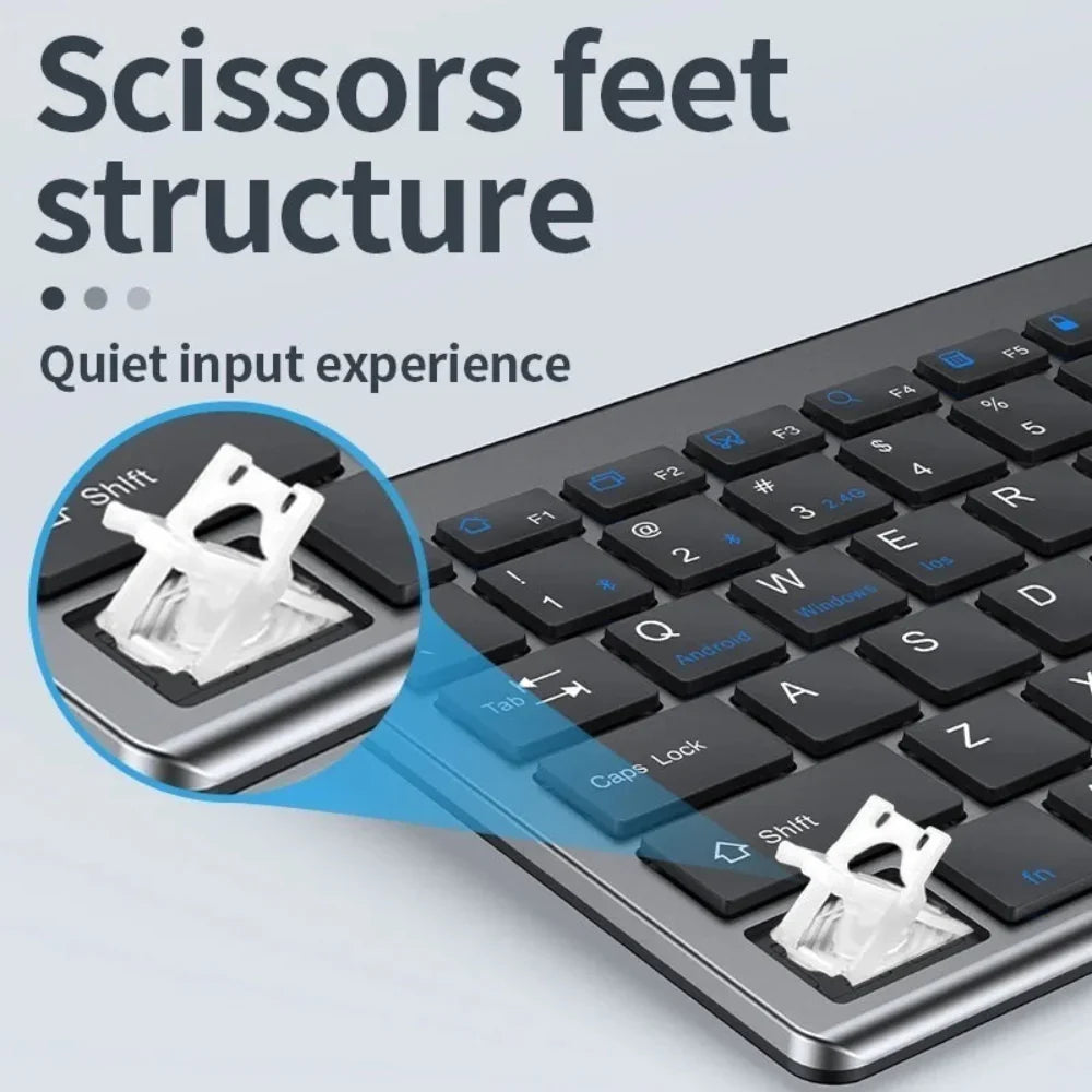 Onetify Rechargeable Bluetooth with 2.4Ghz Wireless Keyboard and Mouse Set