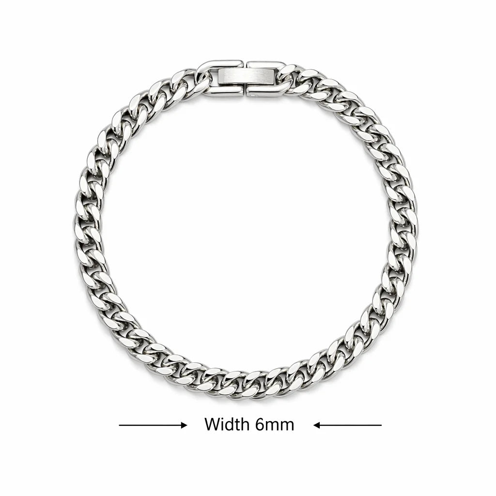 New Trendy Cuban Chain Men Bracelet Classic Stainless Steel 3/5/7/9mm Width Chain Bracelet For Men Women Jewelry Gift