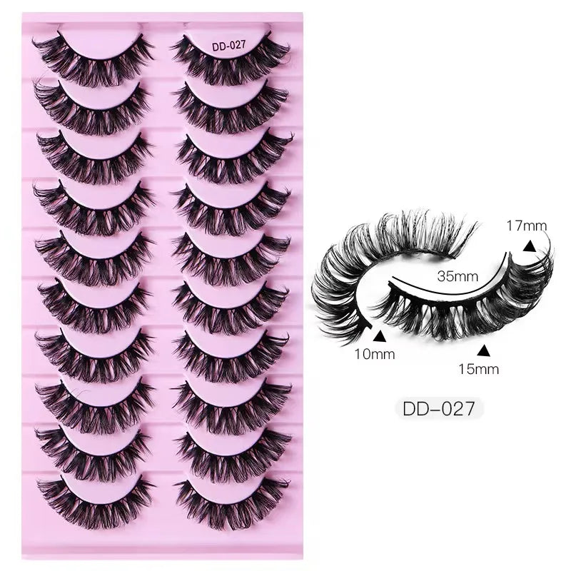 Fashion Russian Strip Lashes 2/5/10 Pairs 3D Mink Lashes Natural Eyelashes Dramatic False Eyelashes Wholesale Eyelash Extension