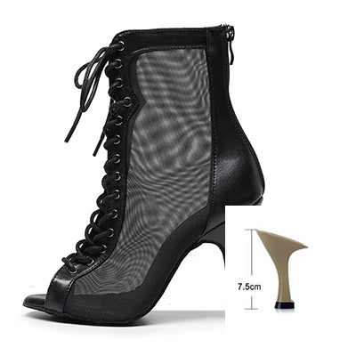 Woman High Tip Ballroom Dance Shoes Woman Ruber Insole Latino Salsa Dancing Shoes For Girls Soft Bottom Practice Latin Shoes