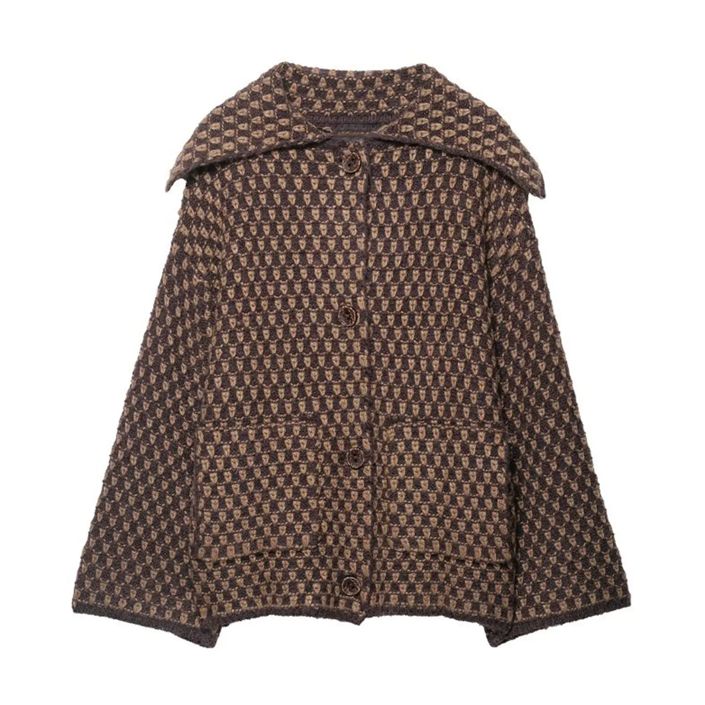 HH 2026 Spring Jacket For Women Loose Casual Knitted Cardigans Lapel Single Breasted Long Sleeve Sweater Coat High Street Tops