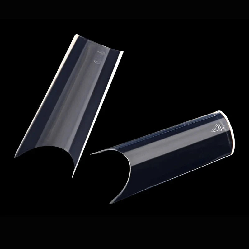 500 Pcs Curved C Fake Nail New Materials Top Quality Full Cover Nails Tips Transparent Gel Para Unha False Nails Beauty Products