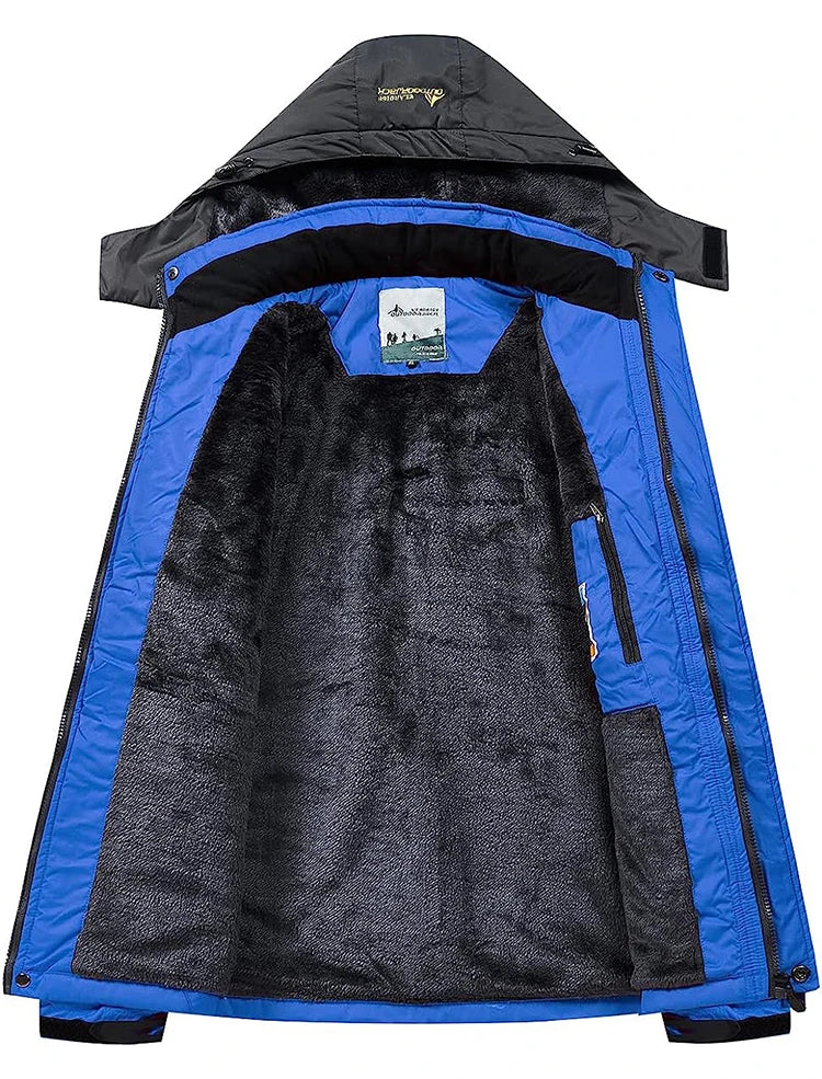 Men's Winter Parkas Outdoor Jacket Thicken Fleece Warm Waterproof Windbreaker Ski Jackets Climb Men Thick Coat Hot Sale