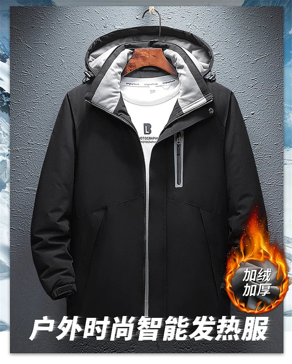 Heating Jackets Men Winter Warm Heated Windbreaker 8 Zones Electric Heated Coat Waterproof Coat Plus Size 5XL Outerwear Male
