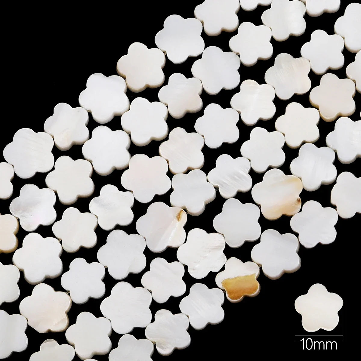 Natural Shell Beads Mother of Pearl Love Star Oval Round Flat Loose Spacer Beads for Jewelry Making DIY Charm Bracelet Necklace