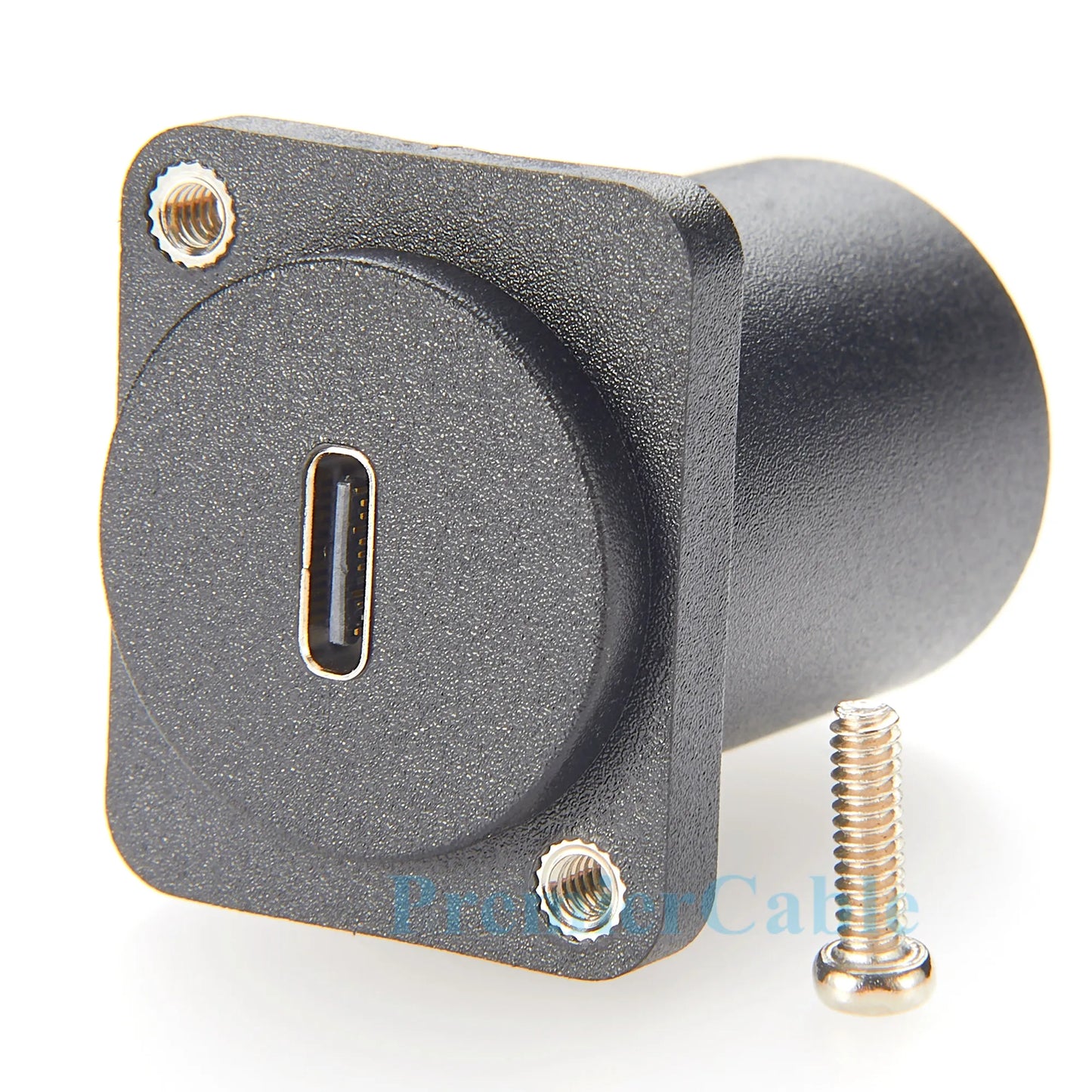10Gbps USB C to USB C Panel Mount Adapter D-Type XLR Shell Type C 3.1 Female to Female Straight Connector Mounting Socket