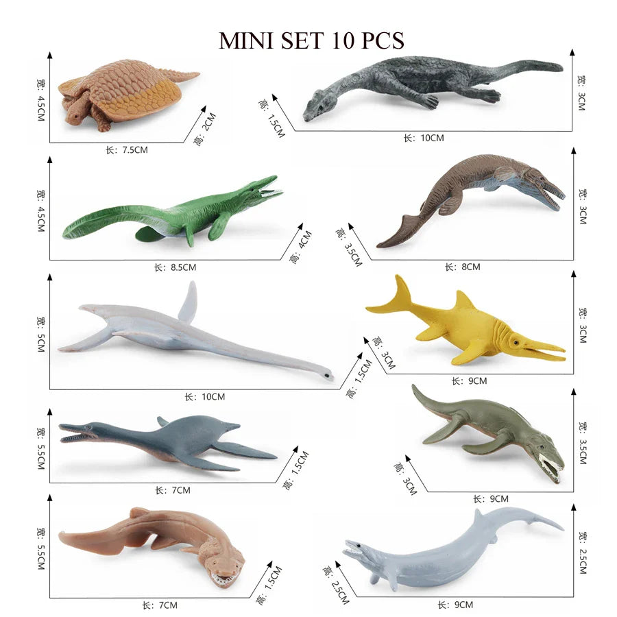 Realistic Mini Ocean Animal Figurines Plastic Marine Sea Creatures Whale Shark Dolphin Turtle Penguin Model Playset Gift for Kid
