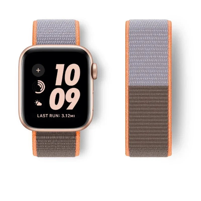 Nylon Sport loop Strap For Apple Watch Band 44mm 42/40mm 45mm  38/41mm pride Bracelet iwatch Ultra2 49mm Series 9 8 se 7 6 5 4 3
