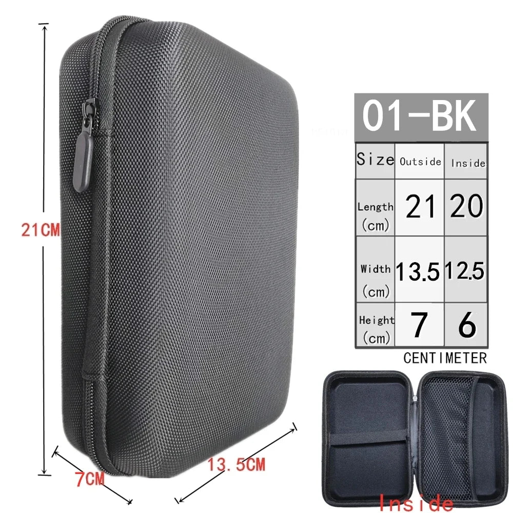 Clearance_Big Earphone Data Storage Bag Oval Square Rectangle Cable  Bags Supersize Zipper Pouch Tech Gadgets Portable Charger U