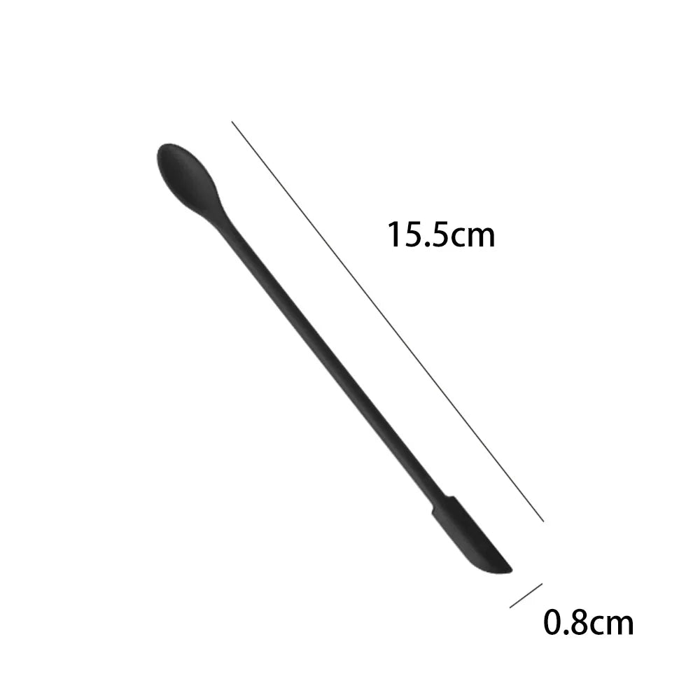 1Pc Silicone Double-End Cosmetic Spoons Odorless Mini Jar Scraper Set for Candle Making, Makeup & Beauty Product Residue Removal