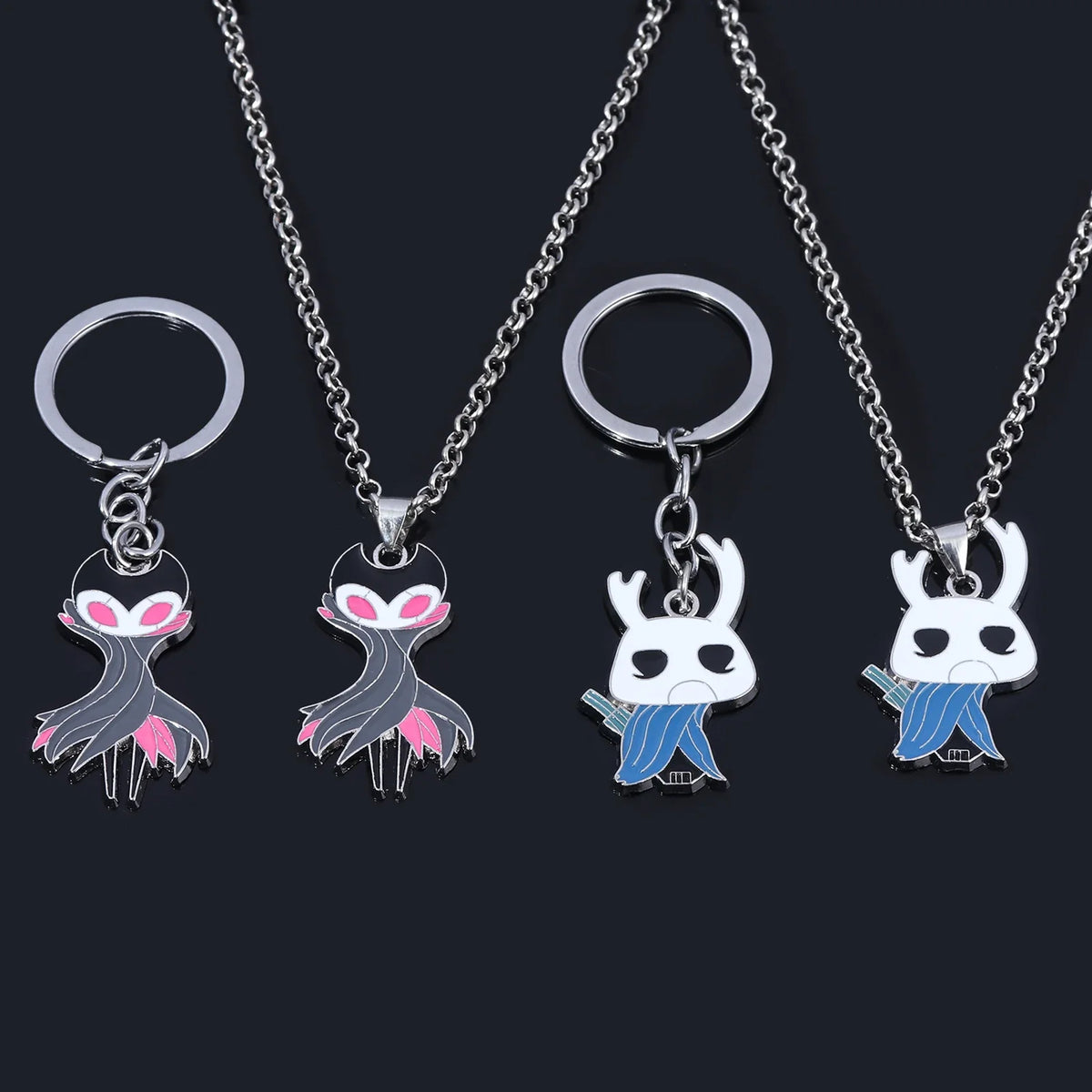 Game Hollow Knight Keychain The Grimm Theater Master Metal Keychain Pendant Game Peripheral Jewelry Unisex Keychain Pendant