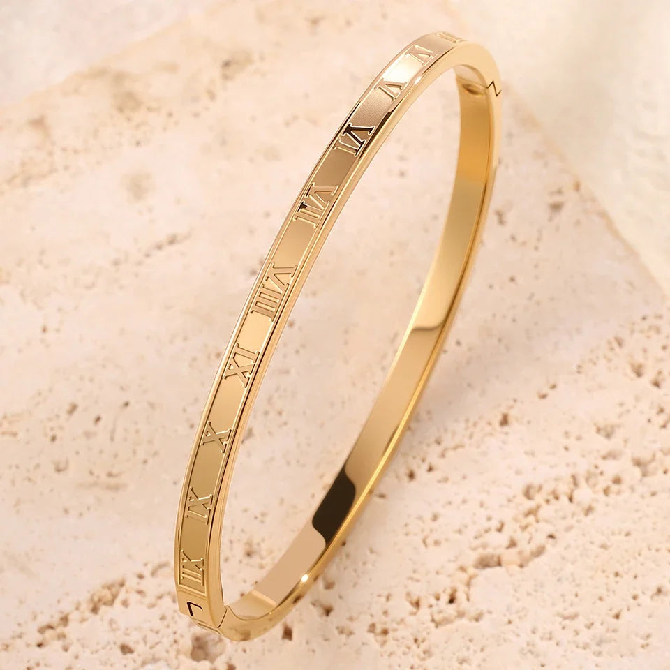 ZAKOL 5/1pcs Sparkling Zirconia Inlaid Stainless Steel Bracelet Set for Women Stackable Bangles Fashion Non Fading Jewelry Gift