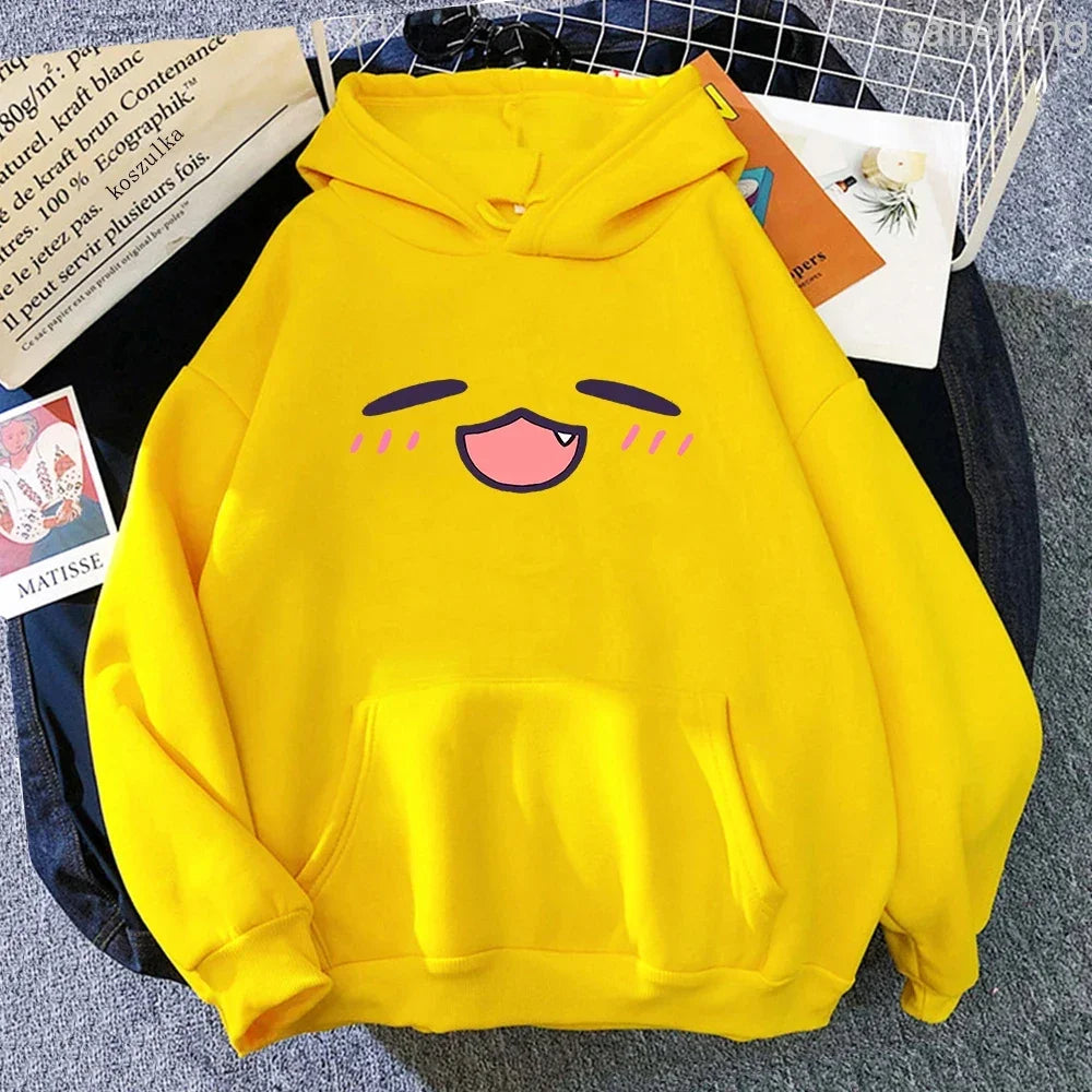 TakoTakodachi Anime Kangaroo Pocket Hololive Winter Women Spring Autumn Tops Sweatshirt Vintage Harajuku Winter Clothes Women