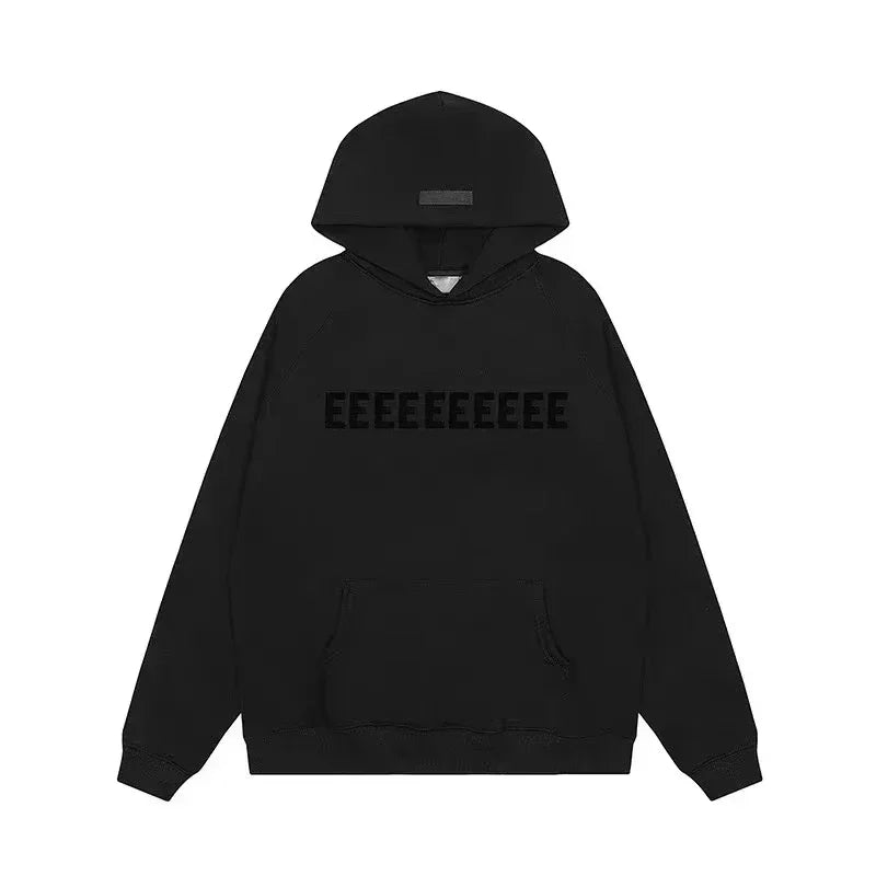 FW22 Men's Hoodies Jogging Set Luxury Design Chest Two Rows Plush Letter Hoodie Women's Loose Hoodie Fashion Unisex Pants Set