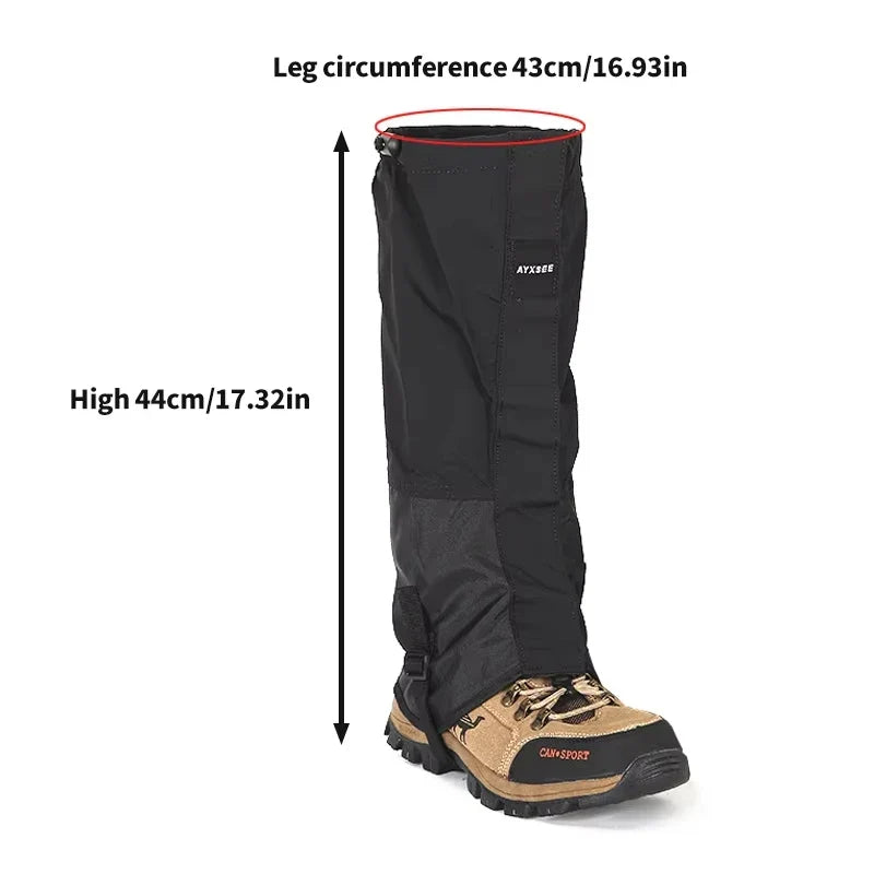 Durable Waterproof Leg Gaiters Hiking Hunting Camping Climb Boots Leggings Covers Outdoor Hunting Winter Snow Skiing Leg Warmers