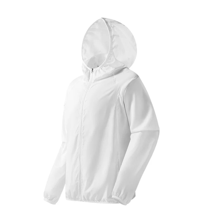 LNGXO Men's Women's Waterproof Hiking Jacket Quick Dry Sun Protection Windbreaker Camping Hunting Climbing Outdoor Rain Coat