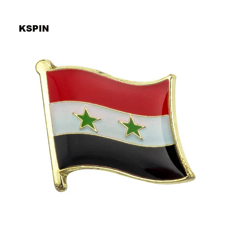 Syria Flag Badge Brooch Natinal Lapel Pins Flag Lapel Pins Country Flag Badge