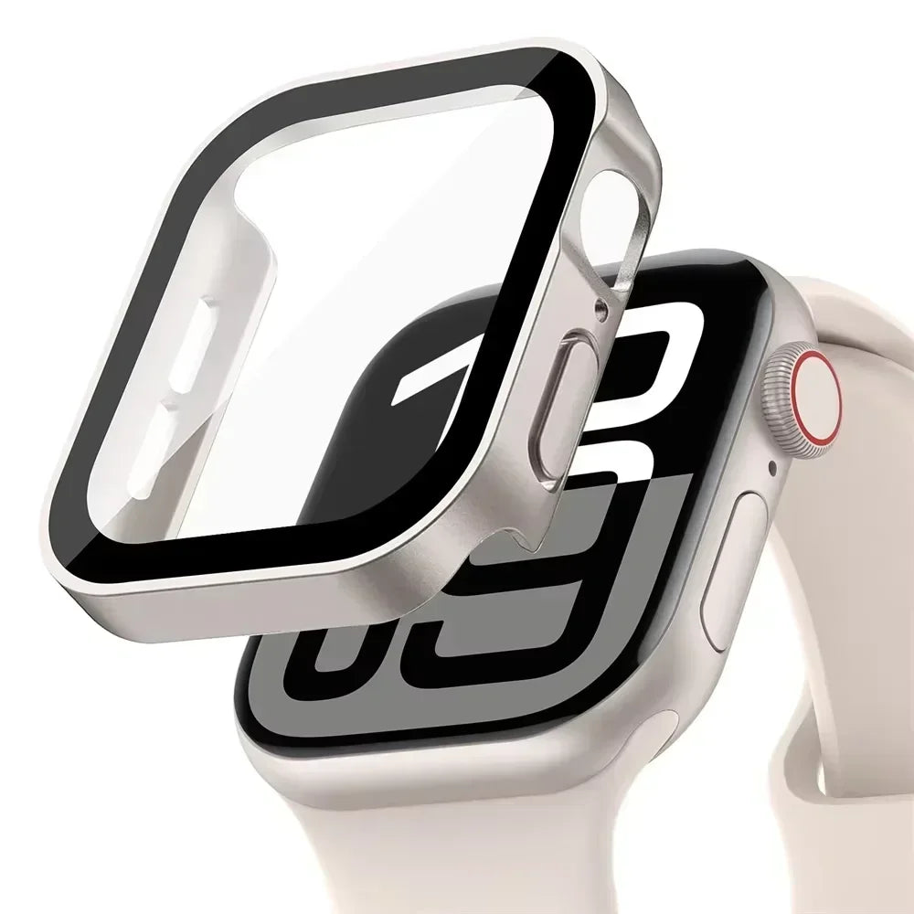 Screen Protector for Apple Watch 10 Case 46mm 42mm 45mm 44mm 41mm 40mm 44 Tempered Glass PC bumper Cover Series 7 8 9 SE 6 5 4