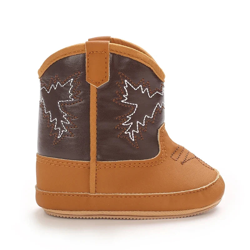 Baby Boys Girls Winter Boots 0-12 Months Western Denim First Walkers Warm Casual Fashion