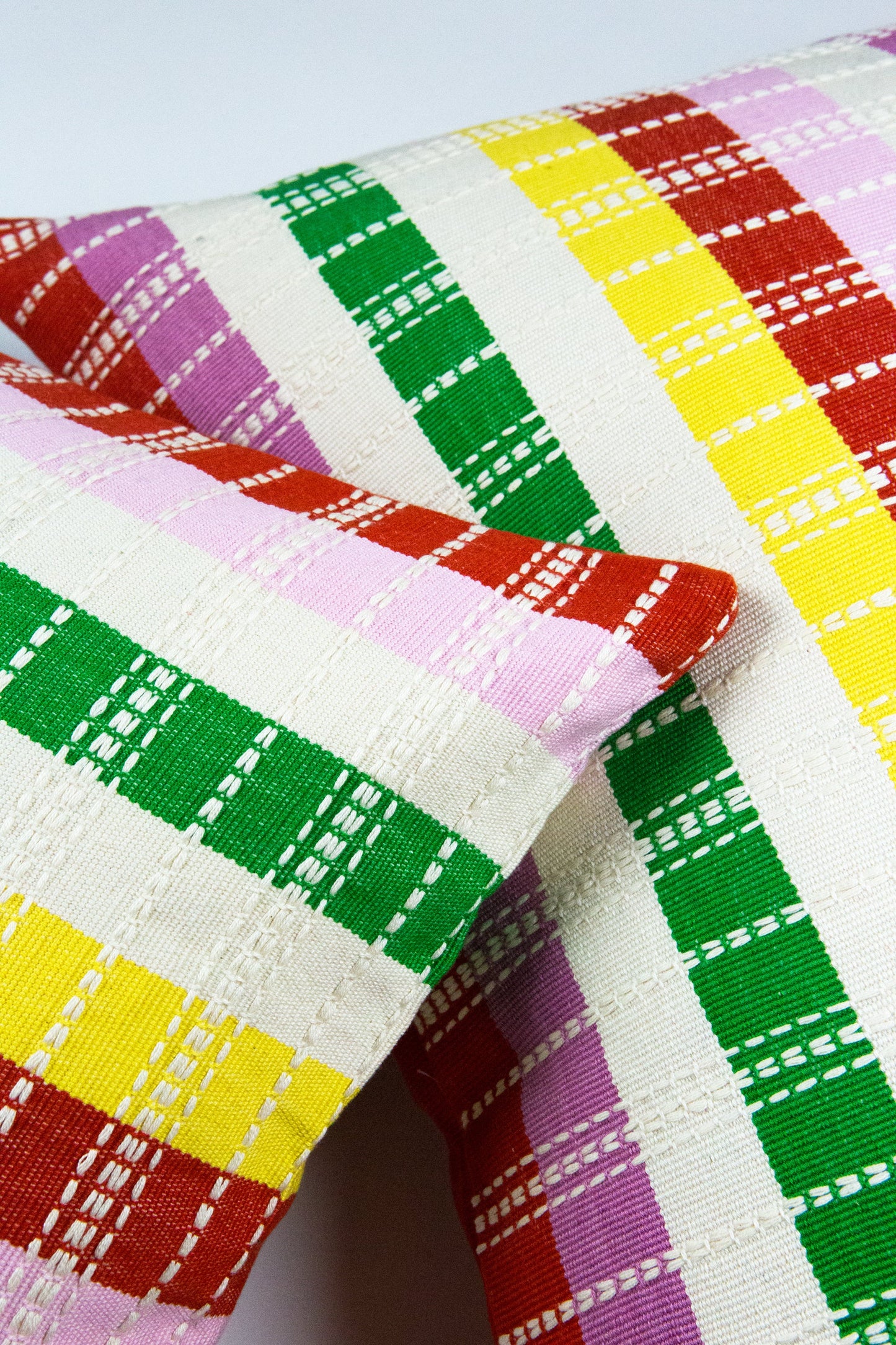 Santiago Rainbow Grid Pillow - 18"x18"