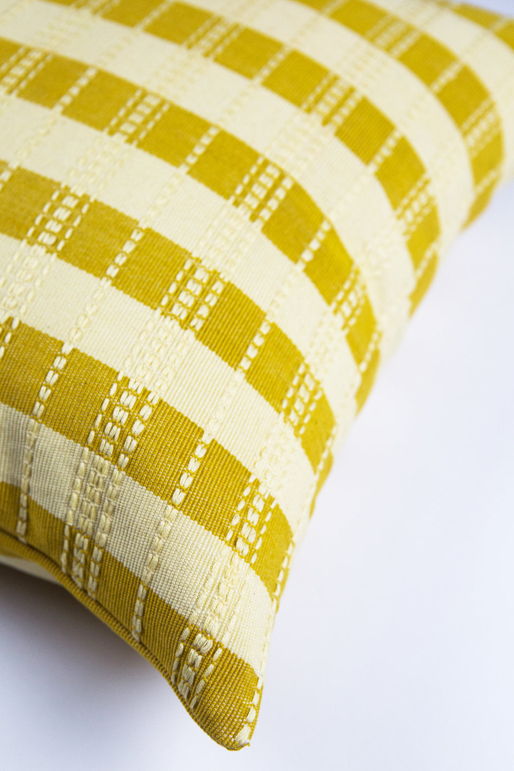 Santiago Grid Pillow - Butter