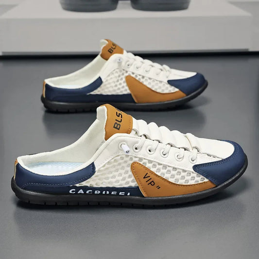Men's Fashion Soft-soled Half Slippers Summer Men Trendy Bottom Casual Shoes Soft Sole Sneakers Zapatos De Hombre Plus Size 48
