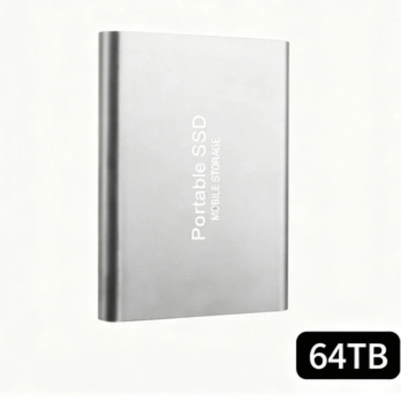Portable External SSD, 1TB-16TB Large Capacity USB3.1 High Speed Solid State Drive, Lightweight Storage for Laptop, Desktop, Mac
