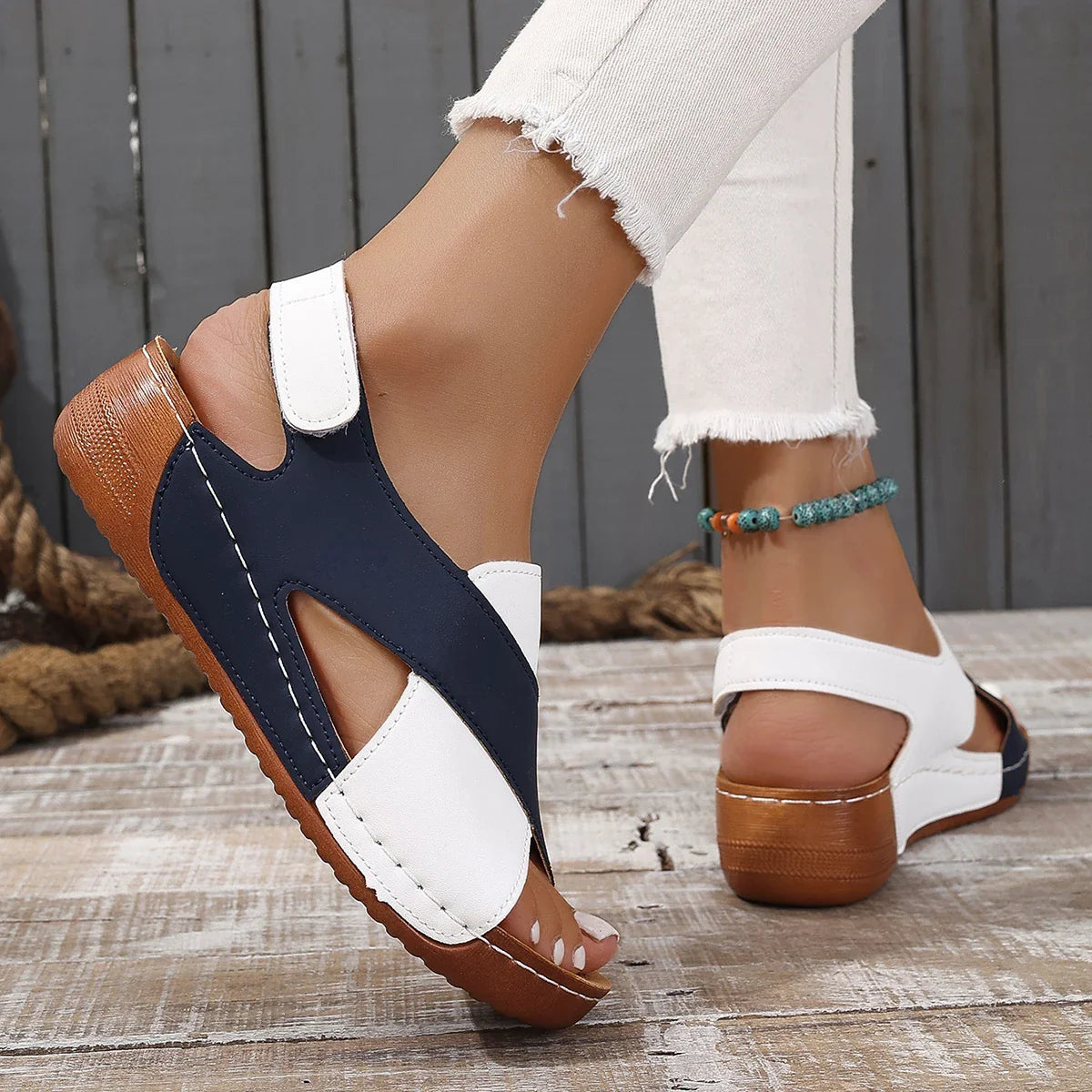 Summer Shoes Women Sandals Plus Size Walking Shoes Casual Women Shoe Wedge Sandals Ladies Party Female Footwear Women Sandal