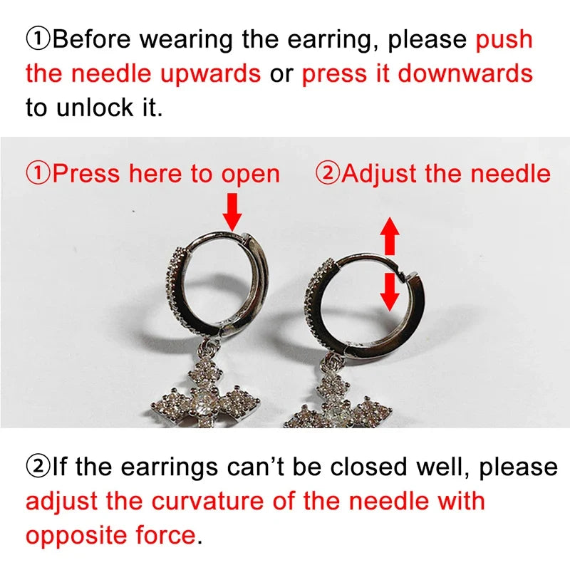 Huitan Classic Design Women Hoop Earrings Full with Princess Square CZ Simple and Elegant Female Accessories Versatile Jewelry