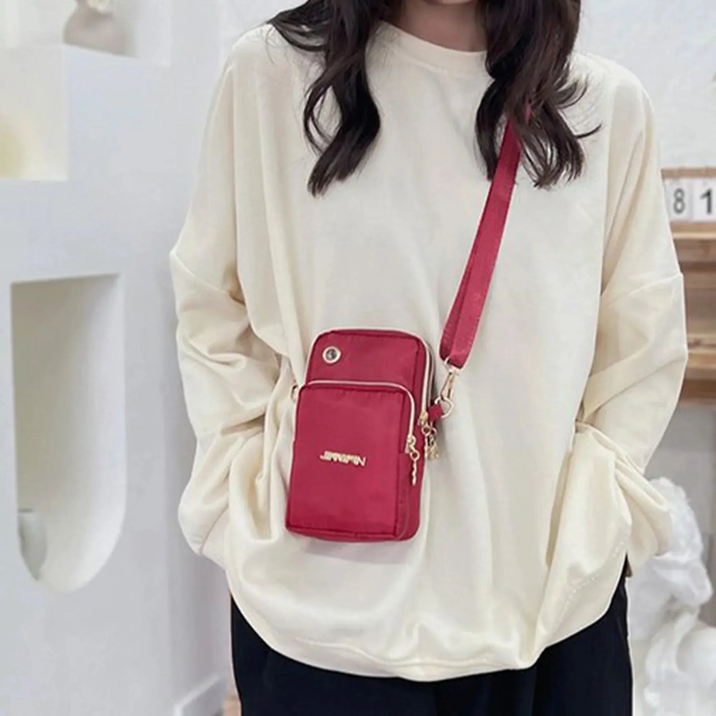 2025 New Women's Slant Mini Bag, Mobile Phone Bag, Fashion Mom Money Bag