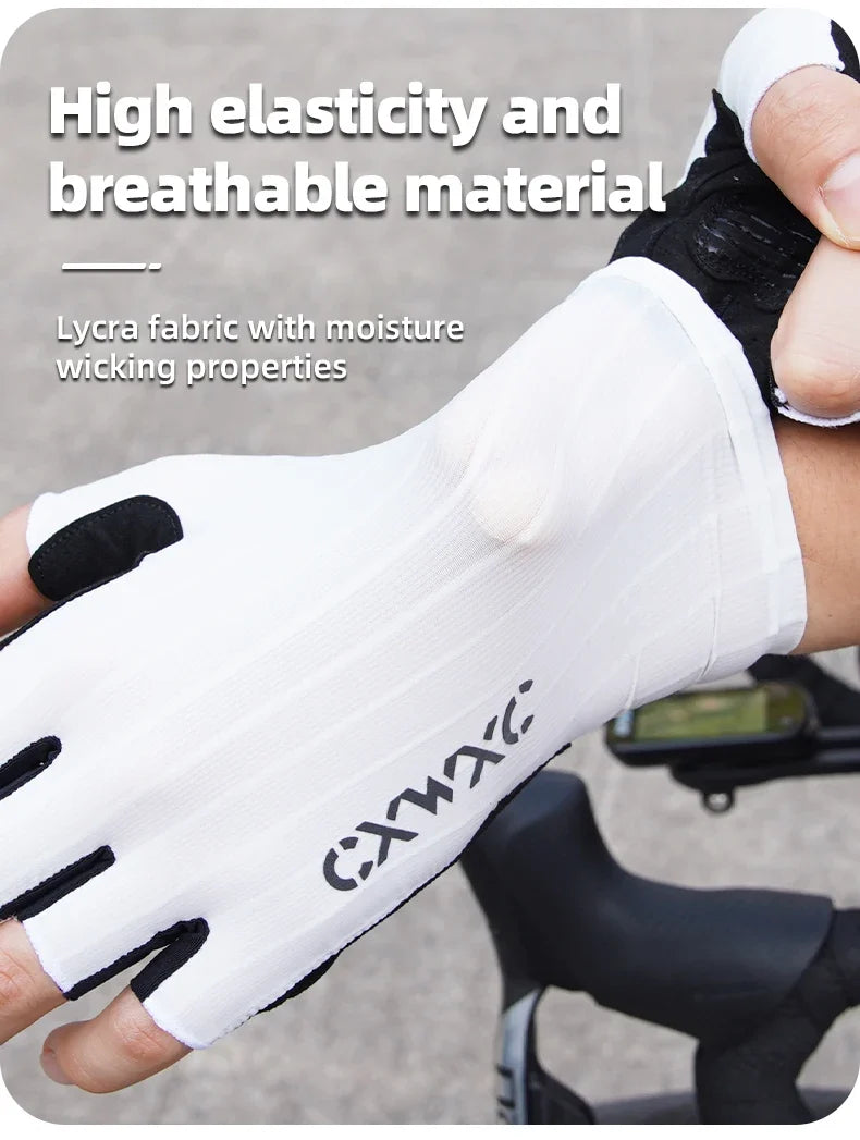 CXWXC Cycling Half Finger Gloves Men Women Breathable Anti-slip Glove Fitness Sport Training Gloves With Extended Wrist Guard