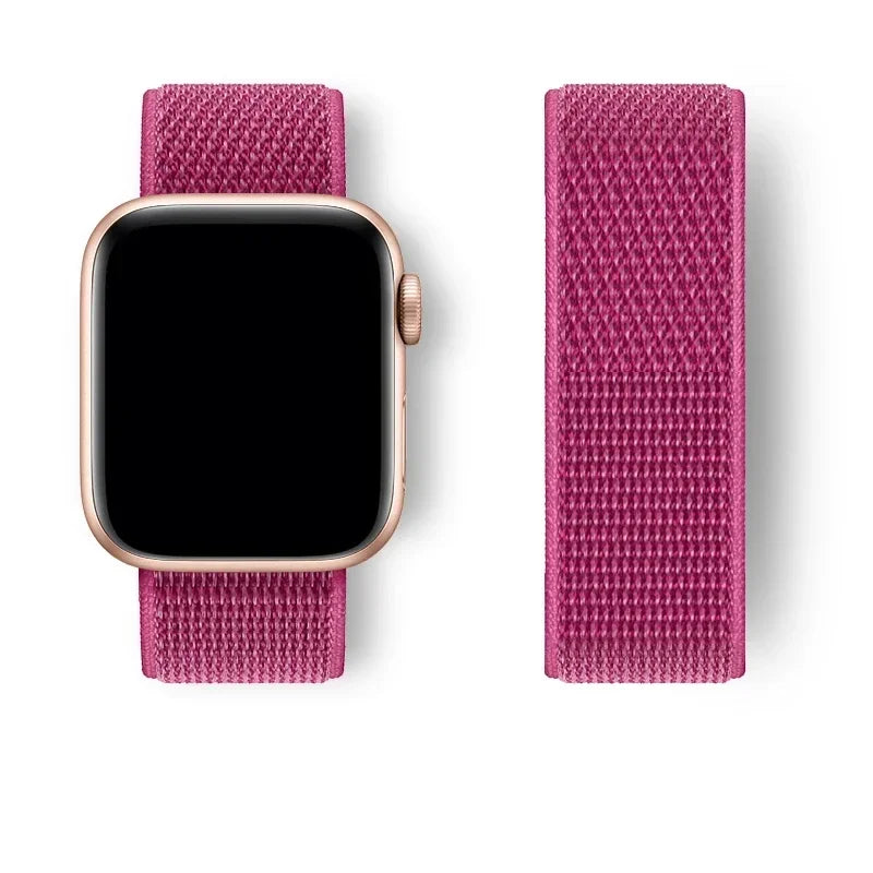 Nylon Sport loop Strap For Apple Watch Band 44mm 42/40mm 45mm  38/41mm pride Bracelet iwatch Ultra2 49mm Series 9 8 se 7 6 5 4 3