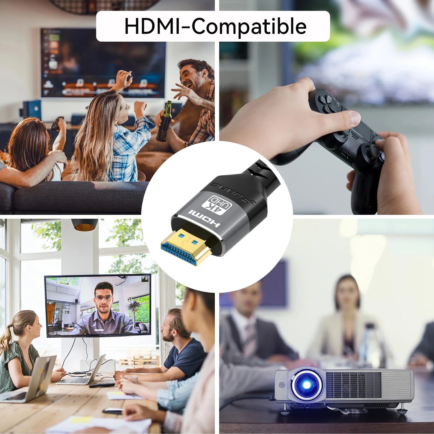 HDMI Cable 4K 60Hz HDMI-Compatible Ultra HD 1080P 120Hz High Speed Video Audio HDMI 2.0 Cable For PS4 TV Laptop Monitor Rtx3080
