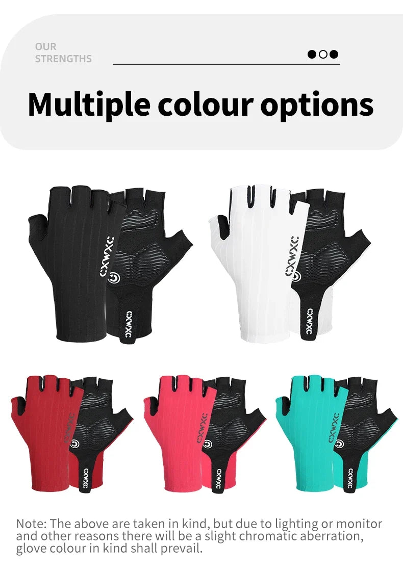 CXWXC Cycling Half Finger Gloves Men Women Breathable Anti-slip Glove Fitness Sport Training Gloves With Extended Wrist Guard