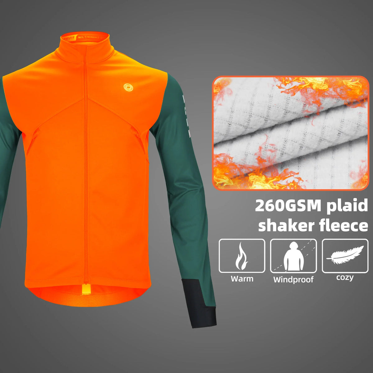 DAREVIE Cycling Men's Jacket Windproof Fleece Pro Cycling Jackets Long Sleeve Warm Soft Brushed Pro Breathable Bicycle Clothing