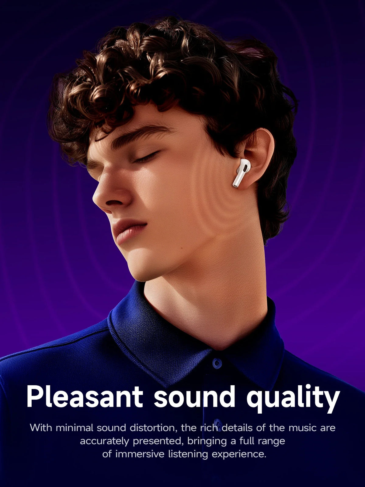 HOCO EW72 Wirelss Bluetooth 5.4 ANC Noise Reduction Earphone With LED Full Touch Smart Screen Charging Box Music Sports Earbuds