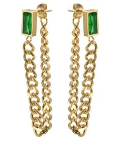 Shiny Zircon Hoop Earrings for Women Trendy Golden Stainless Steel Circle Earring Jewelry Pendientes
