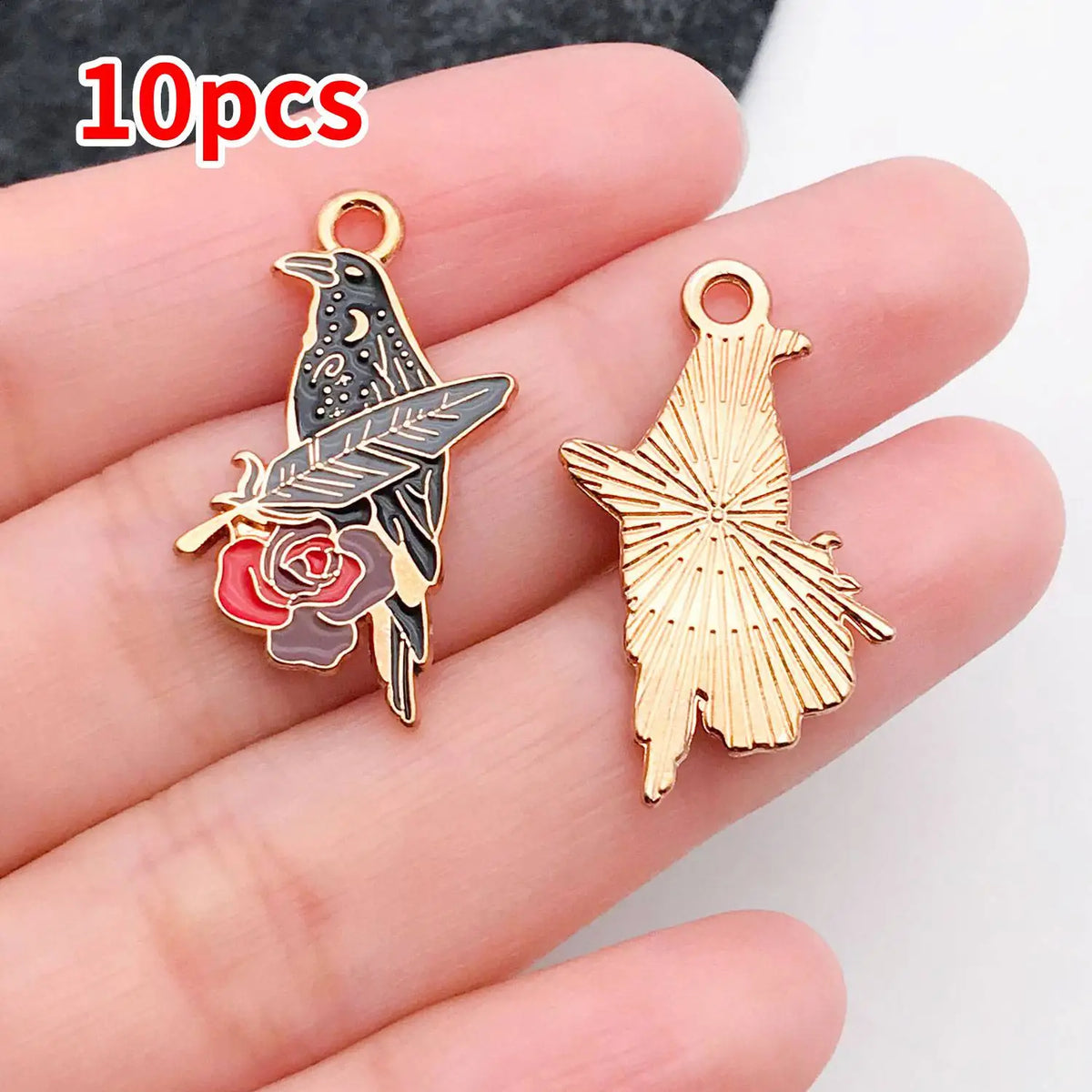 Mix 10/20 pcs of Alloy Enamel Halloween Charms Pendants, Suitable for DIY Necklace, Earring, Keychain Jewelry Making Accessory.