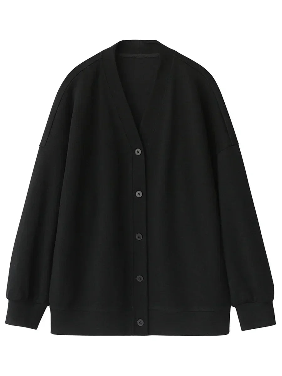CHIC VEN Korean Women's Sweatshirts Solid Plush Thick Warm Loose Casual Female Tops Office Lady Coats Jacket Autumn Winter 2023