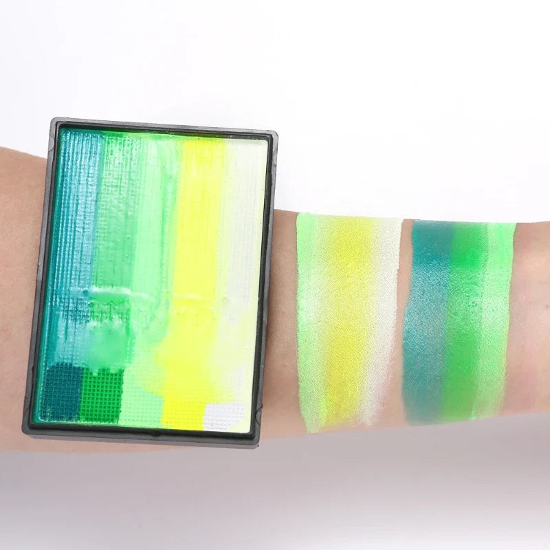 50g Facial and Body Paint Palette,Non-Toxic Rainbow Water-Soluble Body Paint for Rainbow Festival,Cosplay,Party,Art,Stage Makeup